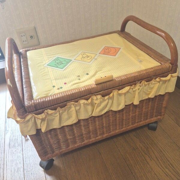 ベビー用品 収納バスケット ミッフィー アンティーク バスケット