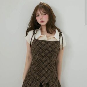 Dafne check set up ブラウン アンドマリー ANDMARY セットアップ スカート