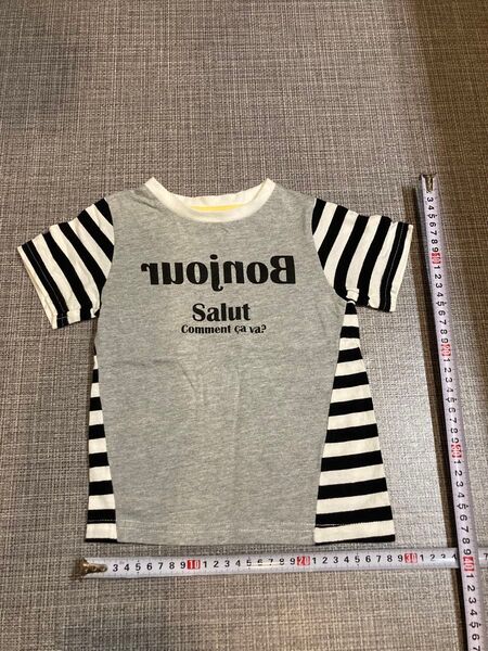 【F.P】Tシャツ キッズ 100cm ボーダー柄 グレー