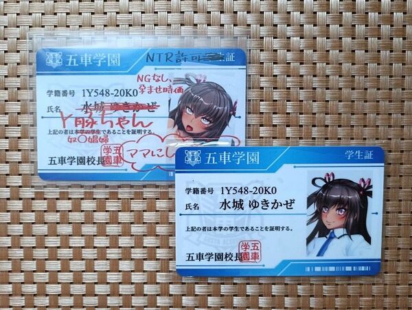 五車学園 対魔忍養成機関 学生証 水城ゆきかぜ 対魔忍ユキカゼ C104 コミケ