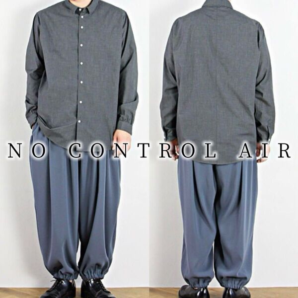 4 NO CONTROL AIR ノーコントロールエアー コンパクト コットン ライト タイプライター シャツ M グレー