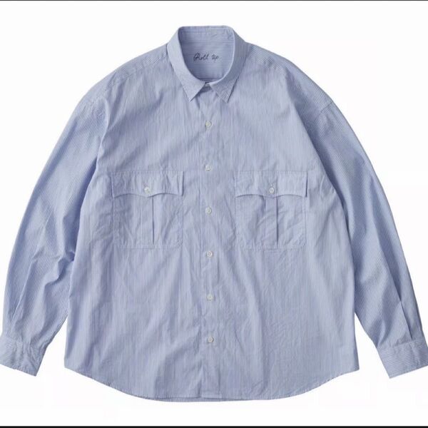 Porter Classic ROLL UP STRIPE SHIRT ロールアップストライプシャツ M