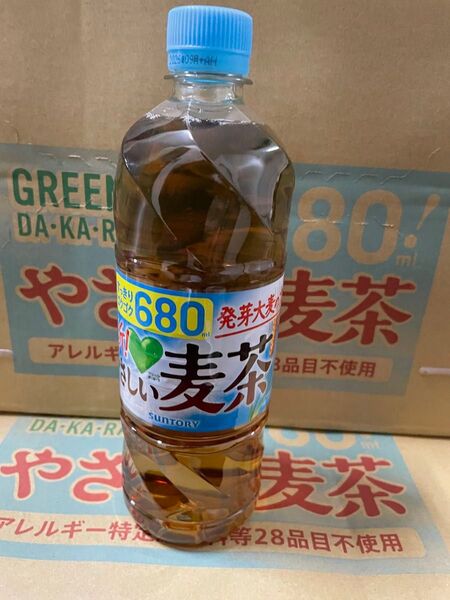 グリーンダカラ やさしい麦茶 680ml 1ケース24本