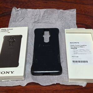 SONY Xperia PRO-I Style Cover Leather XQZ-CLBE ソニー 純正 レザーケース 中古品