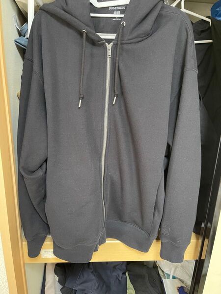 ユニクロjwアンダーソン25ss ジップアップパーカーブラック XL