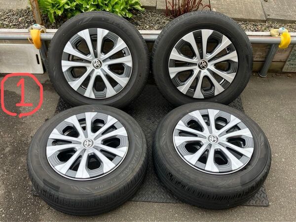 トヨタ 50プリウスAプレミアム純正アルミホイール&キャップ タイヤ 4本セット その① 195/65R15 100 5H