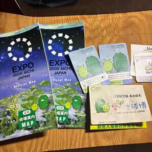 2005 愛地球博 パンフレット 使用済入場券 日立グループ館専用入館カード