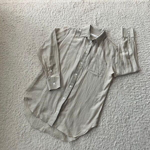 Maker's鎌倉Shirt 長袖 シルク混 11号 ベージュ