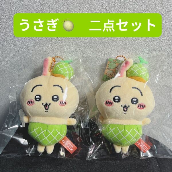 うさぎ 二点セット ちいかわ 北海道限定 メロン ご当地 ぬいぐるみキーホルダー マスコット