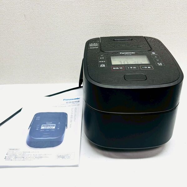 動作保証付 パナソニック 炊飯器 5.5合 スチーム&可変圧力IH式 Wおどり炊き ブラック SR-VSX108-K