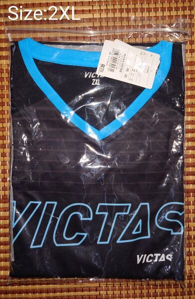 VICTAS 卓球用プラクティスシャツ サイズ2XL 新品未使用品 ターコイズ