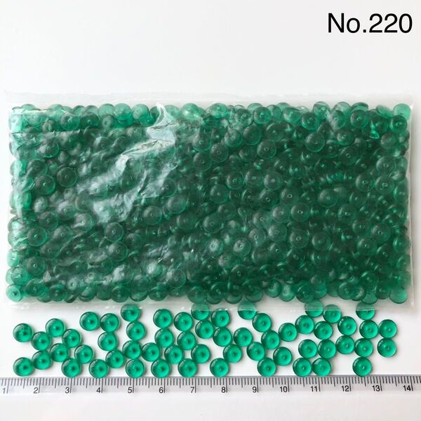 No.220 未開封品 チェコビーズ スペーサー 約6mm 約600個 エメラルド ◆残り僅かです