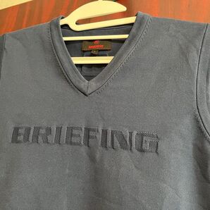 ブリーフィング Vネック ネイビーベスト L