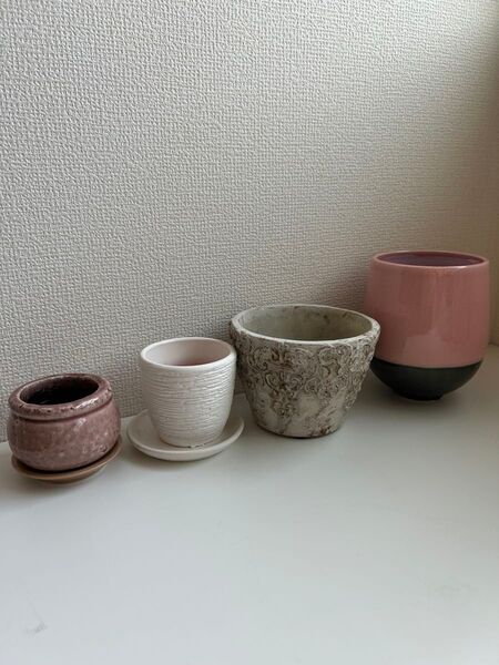 【植木鉢】陶器鉢 4点セット