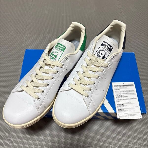 adidas アディダス スタンスミス スニーカー 27.5cm ホワイト/グリーン/ネイビー FY1794