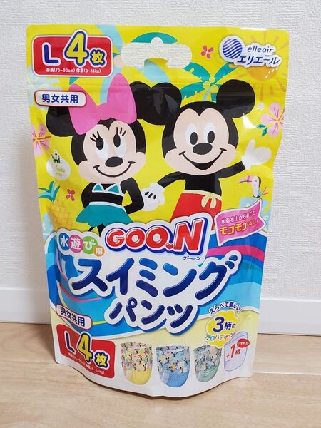 GOO.N 水遊び用おむつ L4枚 ミッキー ミニー スイミングパンツ