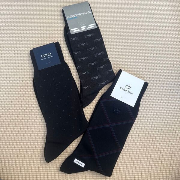 25-27 靴下 ビジネスソックス ブランド Ralph Lauren EMPORIO ARMANI Calvin Klein