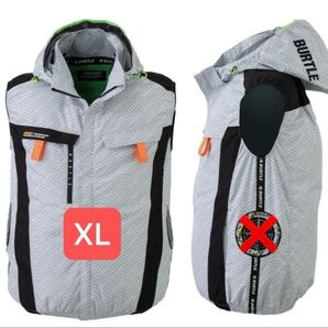 バートル 空調服 ベスト AC2024 XL スノー サイドファン 服のみ 限定