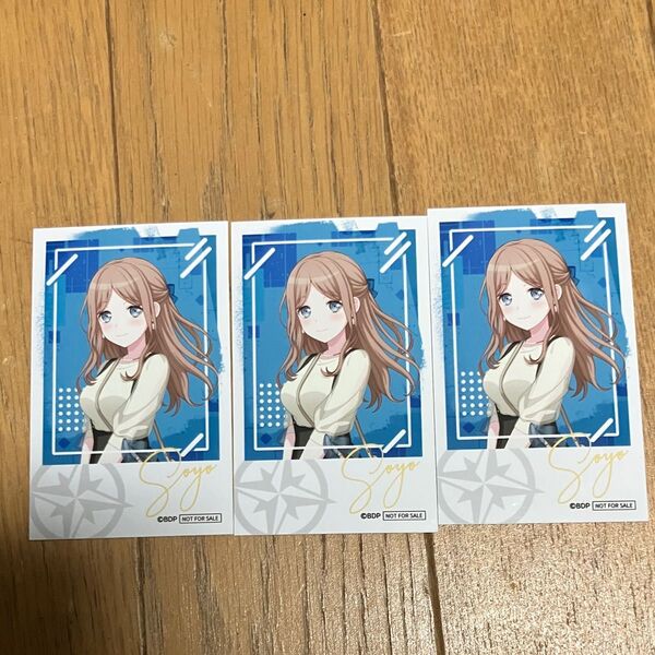 3枚 バンドリ MyGO 長崎そよ チェキ風ブロマイド マイムジ展 特典 集めた一瞬、閉じ込めた永遠 合同企画展 マイゴ