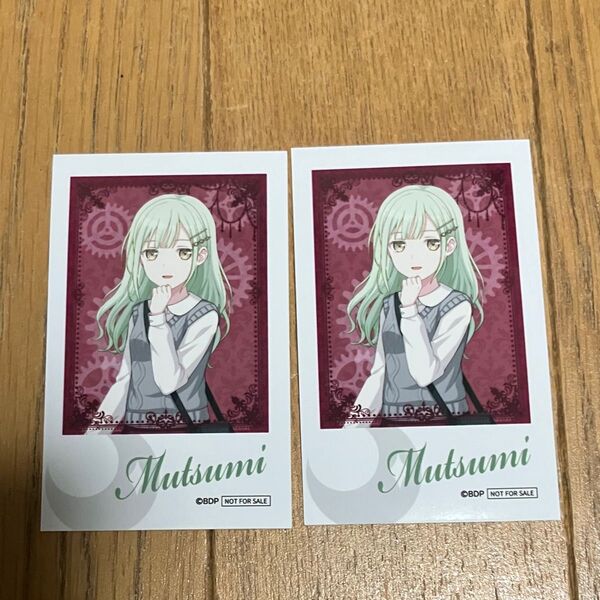 2枚 バンドリ Ave Mujica アベムジカ 購入特典 チェキ風ブロマイド 若葉睦 モーティス 集めた一瞬、閉じ込めた永遠