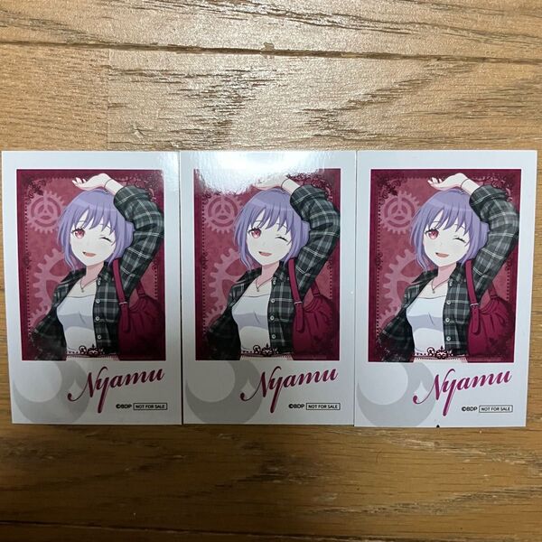 3枚 バンドリ アモーリス 祐天寺にゃむ チェキ風ブロマイド マイムジ展 購入特典 集めた一瞬、閉じ込めた永遠 合同企画展 マイゴ