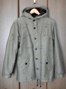 ★ビンテージ ミリタリー ジャケット ステンシル 中綿入り Lサイズ DIAMOND HEAD co.ltd STORM CLOTHING DEPOT カーキ系★MADE IN JAPAN