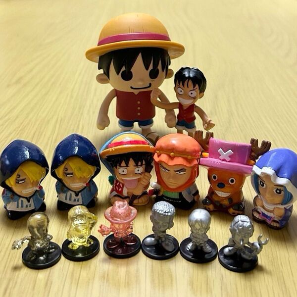 ワンピース ONE PIECE プチポンキャラシリーズ 指人形 ソフビ フィギュア まとめ売り 14点セット