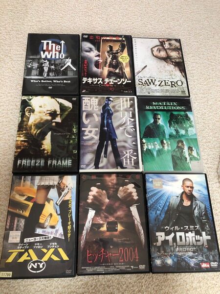 DVD 9本セット まとめ売り レンタル落ち 映画 洋画 ホラー アクション