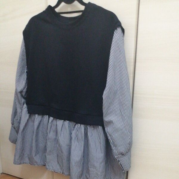 チュニック シャツ カットソー 長袖 L トップス