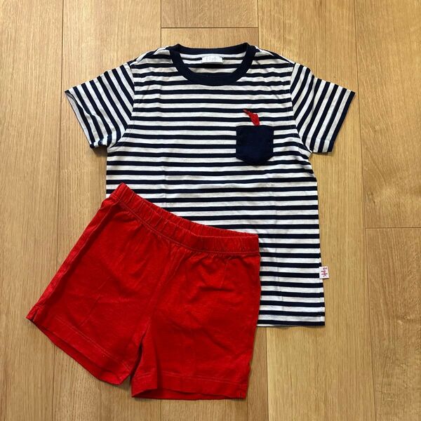 イルグッフォ ストライプ Tシャツ ショートパンツ 綿100% 子供服 95