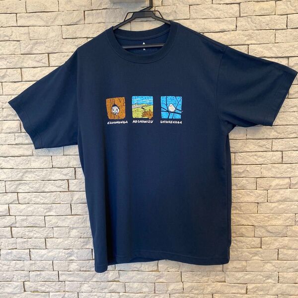 mont-bell モンベル ウィックロンTシャツ 小清水町の自然と動物 ネイビー XL