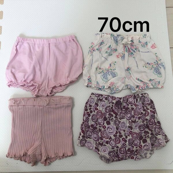 ショートパンツ ベビーパンツ 女の子 70cm