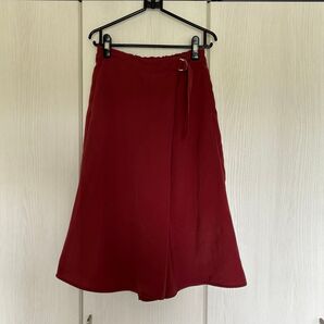 GU ラップスカート レッド系