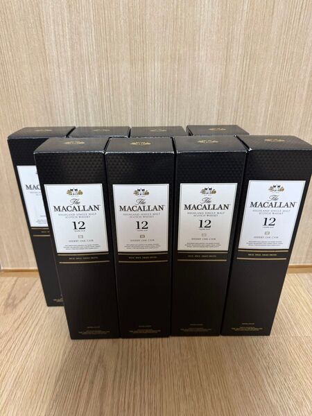 8本セット SUNTORY マッカラン12年 シェリーオークカスク ウイスキー MACALLAN 箱付 マッカラン