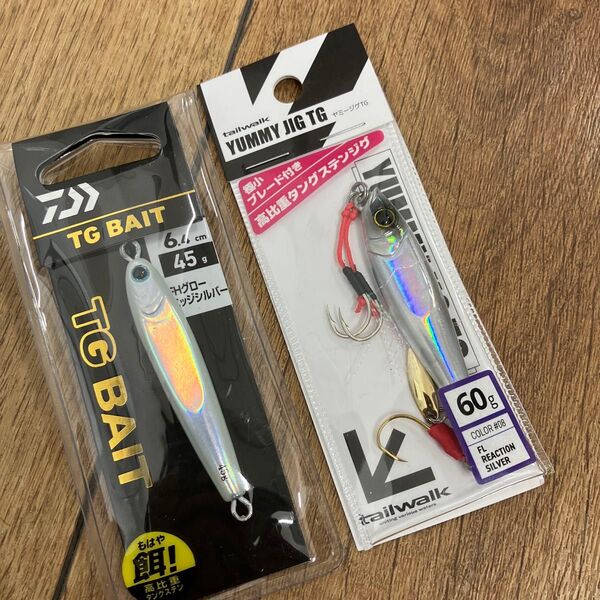 ダイワ TGベイト 45g グローエッジシルバー テイルウォーク ヤミージグTG 60g リフレクションシルバー タングステン