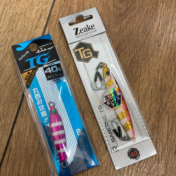 ハヤブサ ジャックアイTG 40g ピンクゼブラグロー ジーク RサーディンTG 40g ゼブラグローアカキン タングステン製ジグ