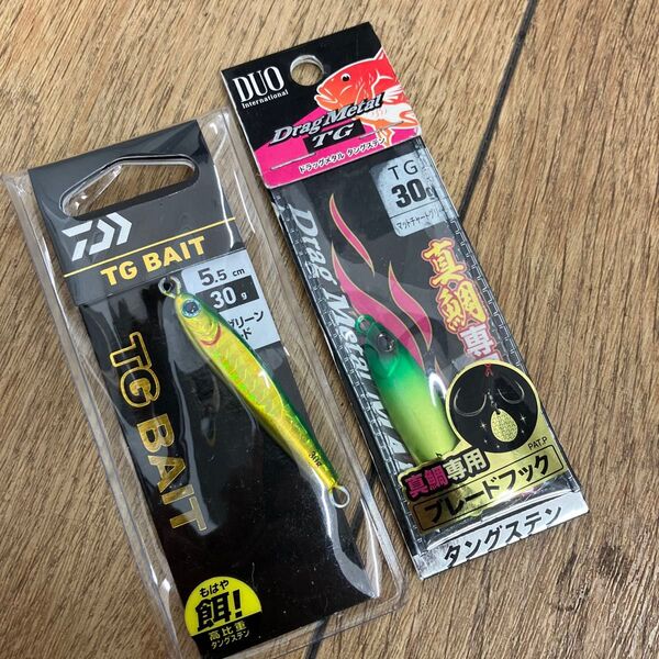 ダイワ TGベイト 30g グリーンゴールド DUO ドラッグメタルTG真鯛 30g マットチャートグリーン タングステン製