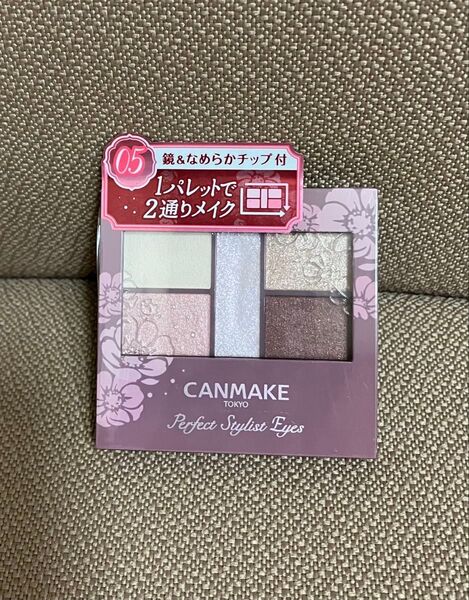 廃盤キャンメイク新品未使用CANMAKEパーフェクトスタイリストアイズv 2.5g 05ピンキーショコラ鏡・チップ付きアイシャドウ
