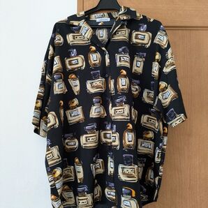 半袖シャツ レディース Мサイズ OLIVE des OLIVE アメカジ 柄シャツ ボタニカル オリーブデオリーブ