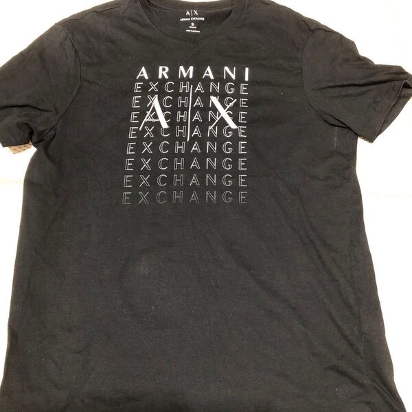 アルマーニエックスチェンジ Sサイズ ブラック 半袖Tシャツ