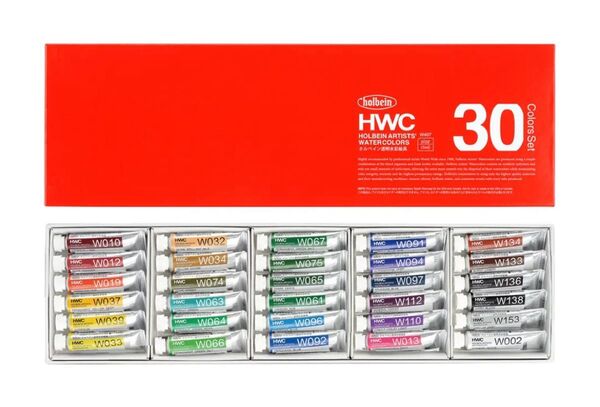 ホルベイン 透明水彩絵具 30色セット W407 5ml (2号) 003407