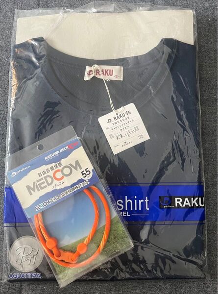 ファイテン phiten RAKUWA Tシャツ 磁気チタンネックレス チタン磁気 55cm