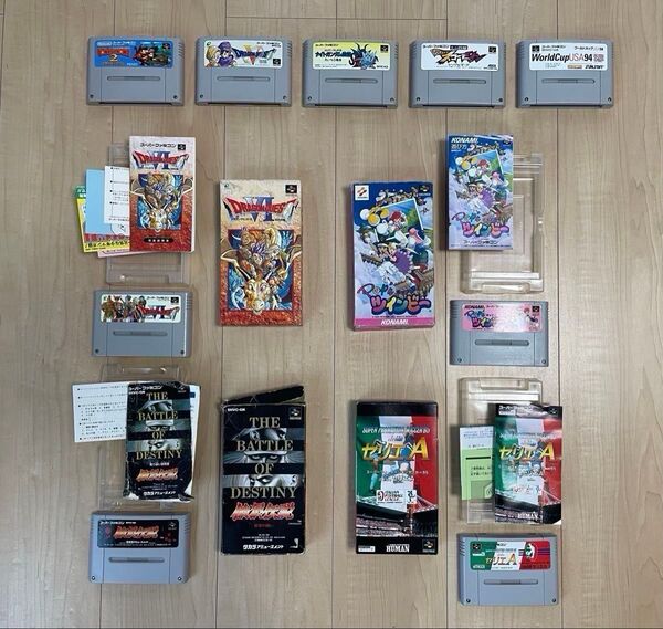スーパーファミコン★ソフト★カセット ドラゴンクエスト ツインビー 餓狼伝説 セリエA ナイトガンダム ドンキーコング