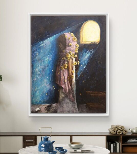 【二科展入選作】戦場に在る静寂の時 / 145×112㎝ F80 原画1点のみ