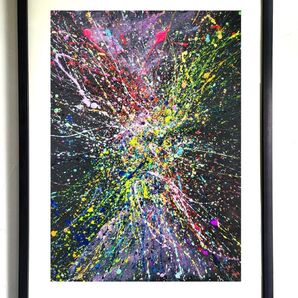 私たちの存在X-Ⅱ / 抽象画 77×56㎝ B2 額縁セット 原画1点 モダン