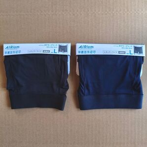 L ネイビー ブラック 無地 ユニクロ エアリズム ボクサーブリーフ パンツ 新品 UNIQLO 現行最新モデル!