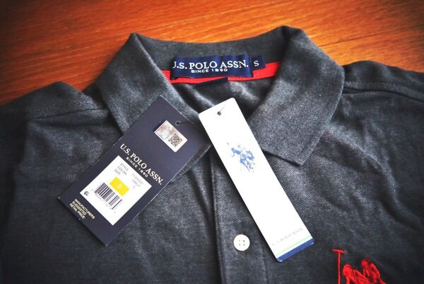 新品 U.S. POLO ASSN. ポロシャツ ダークグレー M ビッグポニー ラルフローレン
