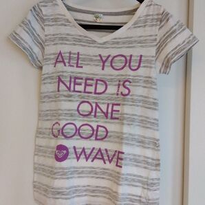 ROXY Tシャツ ボーダー柄 ロゴ入り レディース tシャツ 綿100% ロキシー クイックシルバージャパン