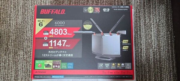 新品未開封 WXR-6000AX12P/D (チタニウムグレー) バッファロー 無線LANルーター Wi-Fiルーター