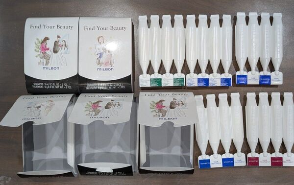ミルボン シャンプー 9ml × 2個、トリートメント 9g × 2個 5セット(3種類)
